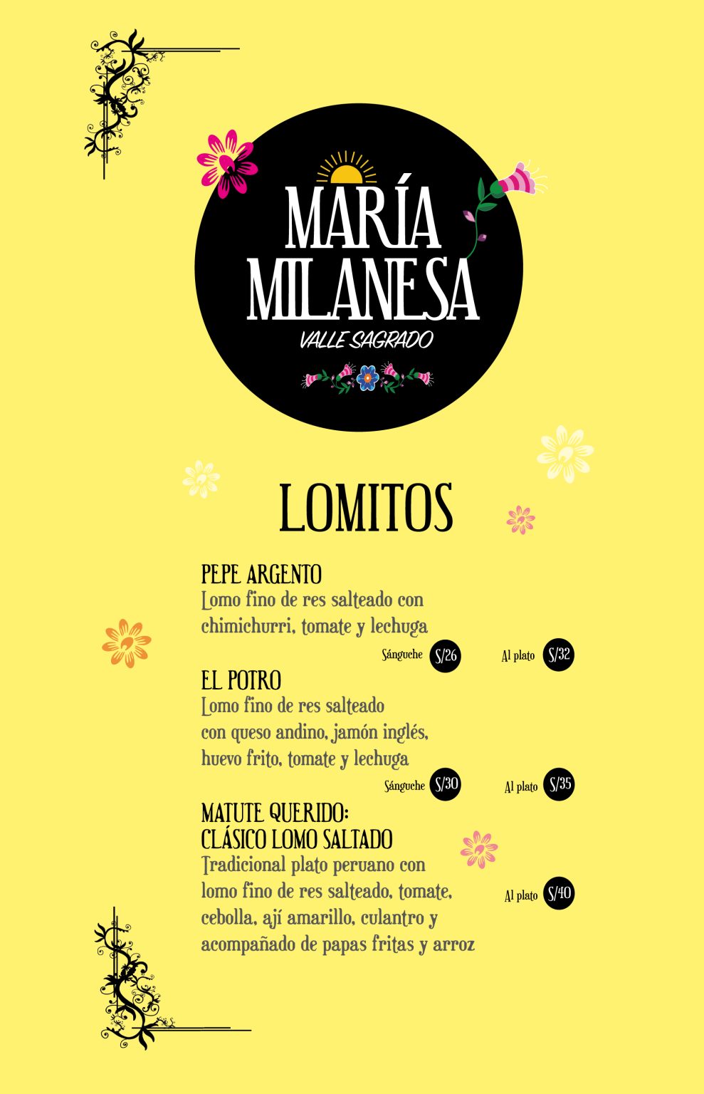 Maria Milanesa Restaurante - Lomitos